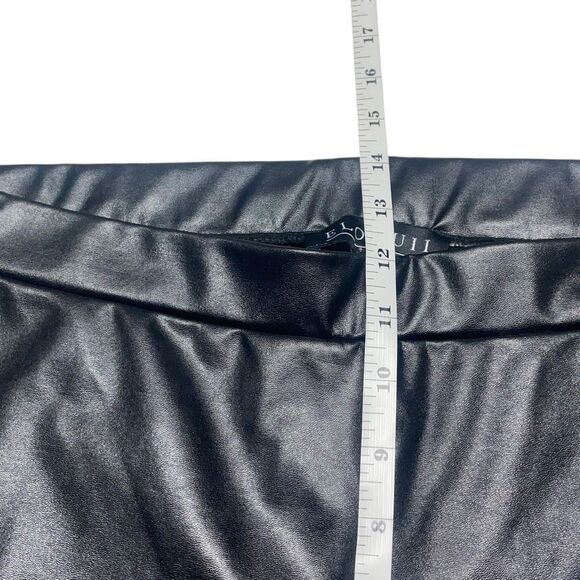 Eloquii Black Faux Leather Leggings N0469 - Picture 5 of 7